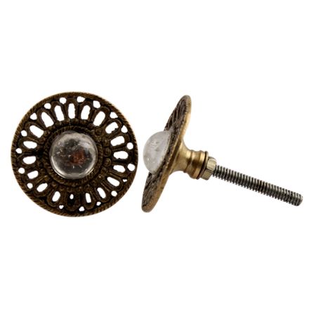 Antique Metal Round Dresser Knobs